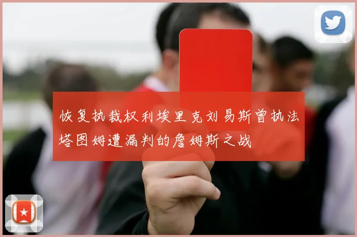 恢复执裁权利埃里克刘易斯曾执法塔图姆遭漏判的詹姆斯之战