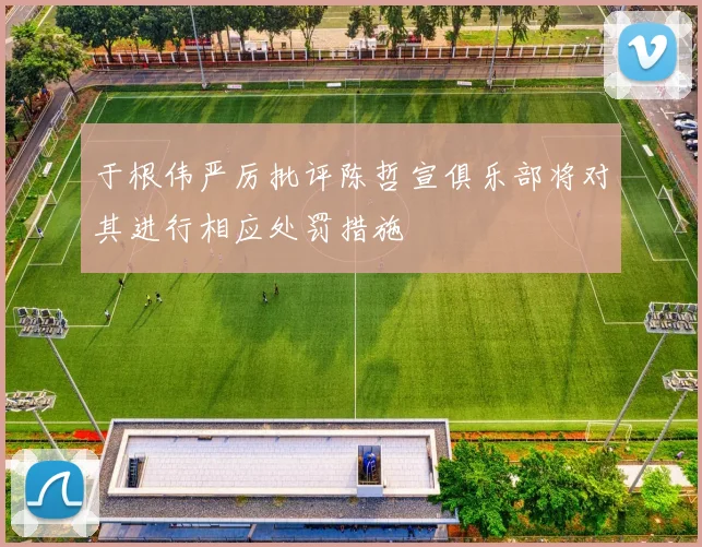 于根伟严厉批评陈哲宣俱乐部将对其进行相应处罚措施
